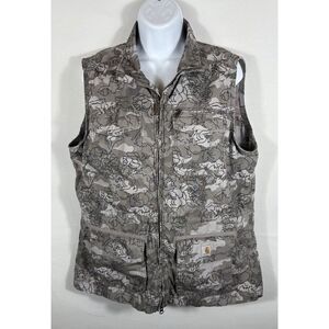 Carhartt El Paso Utility Women's Large Camo Full Zip Outdoor Hunting Vest - 389